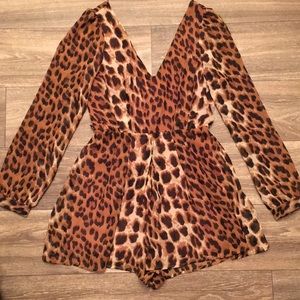 Cheetah print romper